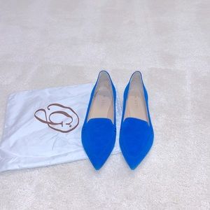 M. Gemi Italian blue suede pointy flats